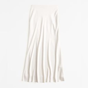 Abercrombie Elevated Satin Column Maxi Skirt